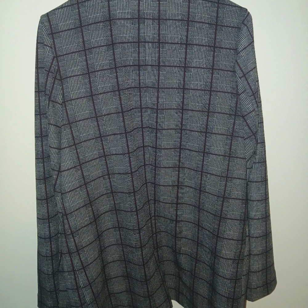 Gray Plaid Blazer - Picture 4 of 4